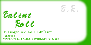 balint roll business card